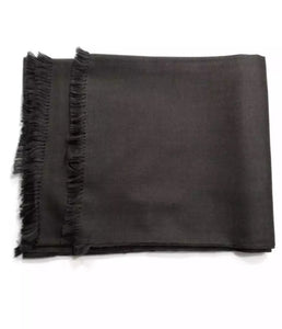 Dark Grey Kashmiri Semi Pashmina Lohi Shawl.