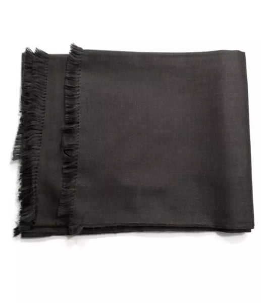 Dark Grey Kashmiri Semi Pashmina Lohi Shawl.