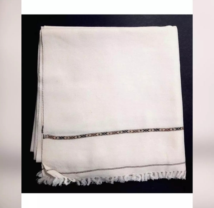 white Woolen Kashmiri shawl
