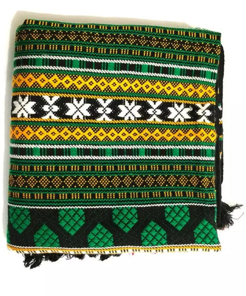Green Handmade Tharri / Waders Shawl for Man.