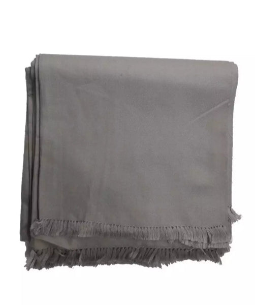 Light Gray Kashmiri Semi Pashmino Lohi Shawl.