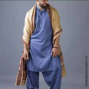 Beige Yellow Tharri - Wadera shawl.