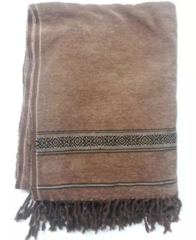 Choco Pure Velvet Dhussa Shawl.
