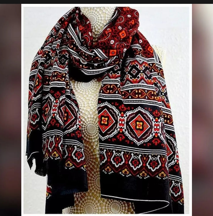 Multi Color Sindhi Ajrak.