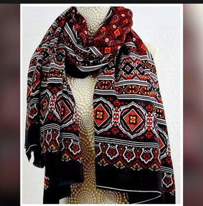 Multi Color Sindhi Ajrak.