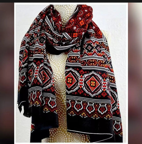 Multi Color Sindhi Ajrak.