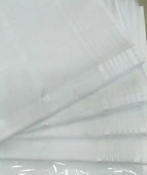2 piece of Pure Lawn Brosha Dupatta White.