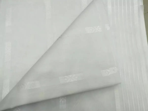 2 piece of Pure Lawn Brosha Dupatta White.