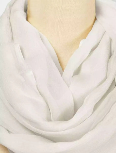 2 piece of White Chiffon Dupatta.