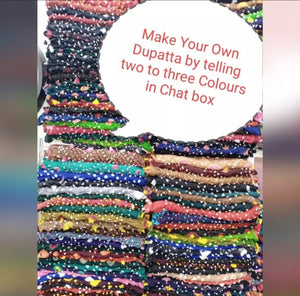 2 piece of Krinkal Shefoun Multi color Chunri Dupatta