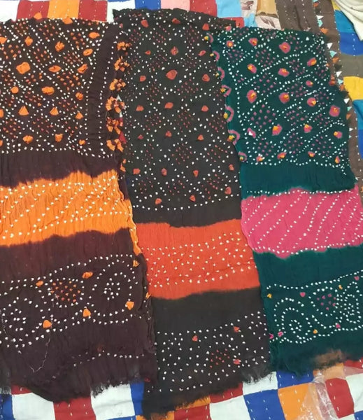 2 piece of Krinkal Shefoun Multi color Chunri Dupatta