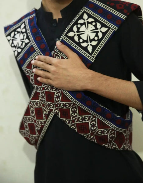 Sindhi Ajrak Pure Cotton.