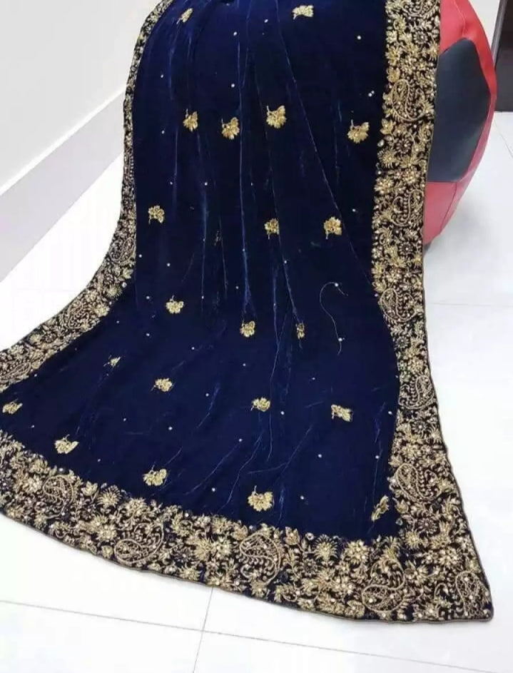 Embroidery Velvet Shawl.
