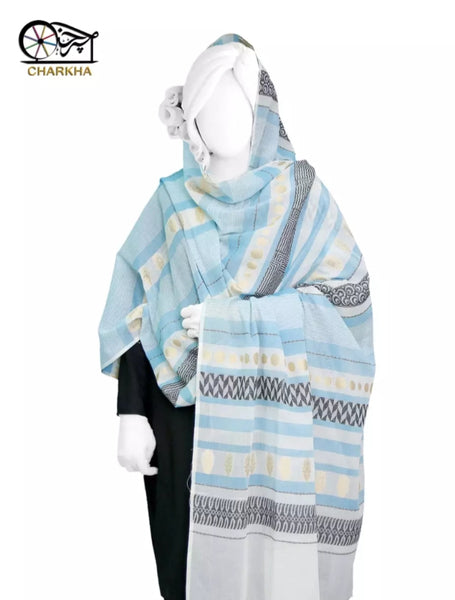 Summer Chader - Lawn Dupatta Banarsi Work.