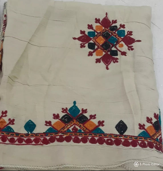 Sindhi - Balochi Embroidery Chaddar Ajrak.