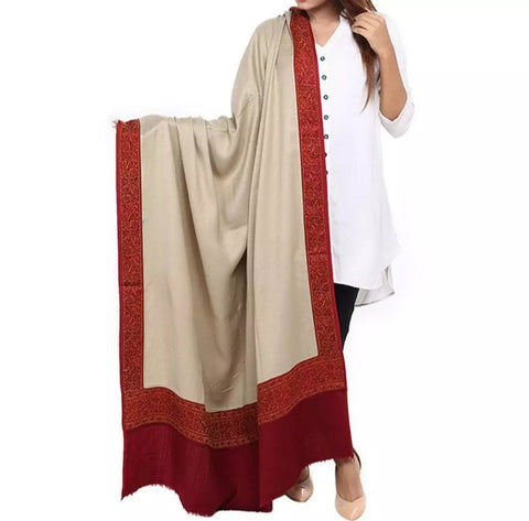 Plain 4 Side Border Pista Shawl.