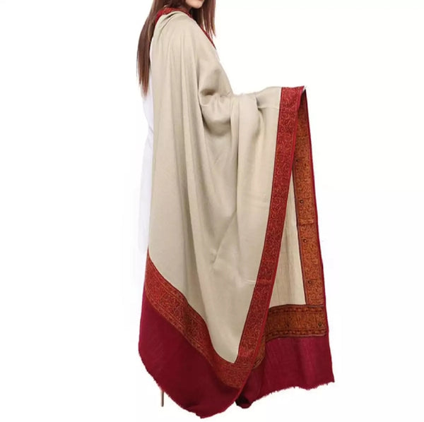 Plain 4 Side Border Pista Shawl.