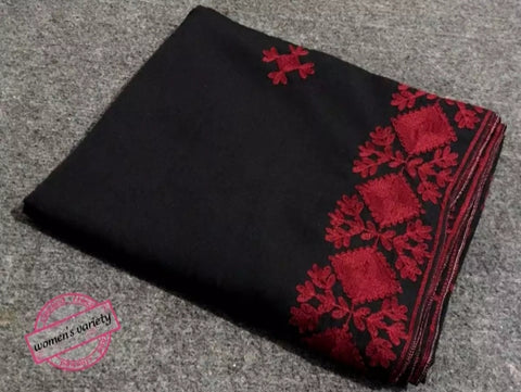Embroided Linen Shawl Chaddar.