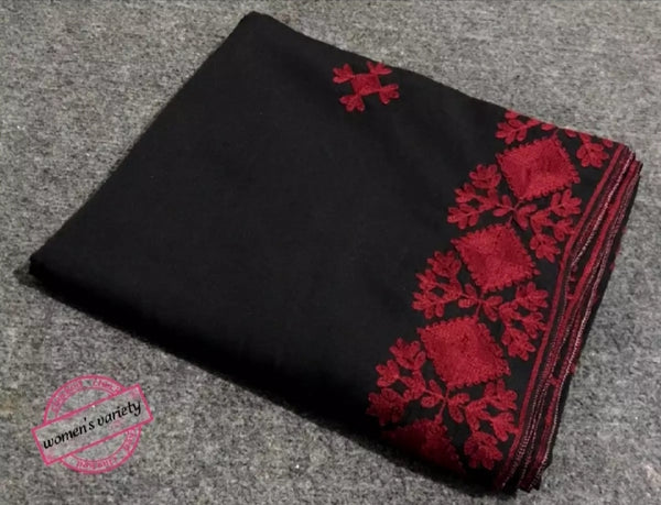 Embroided Linen Shawl Chaddar.