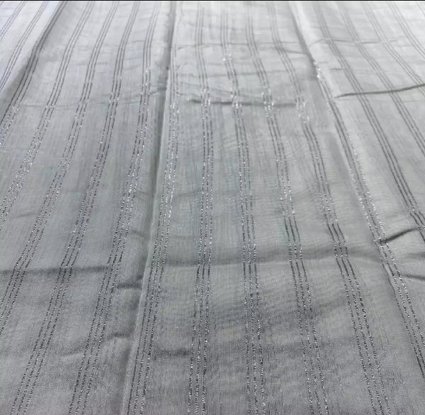 Organza Dupatta in silver lining Good quality.