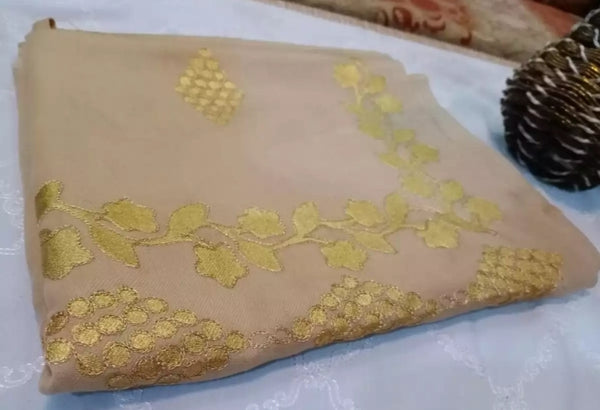 Pure Dubai Style Winter Wool Golden Shawl.