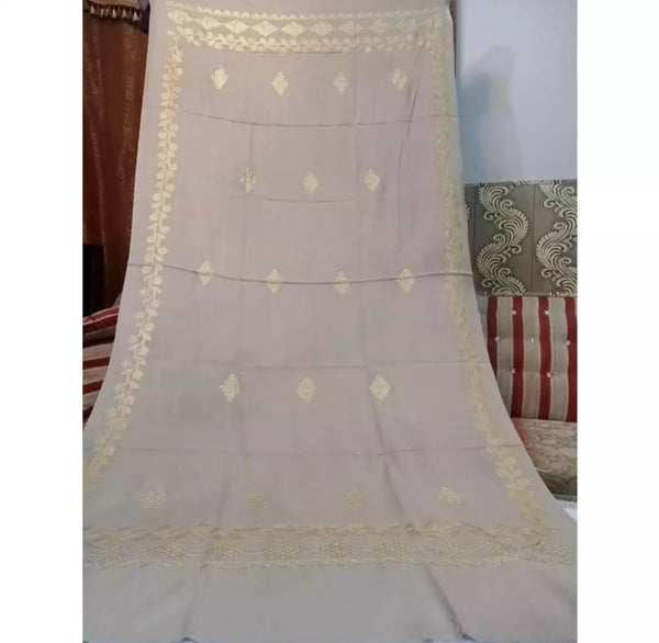 Pure Dubai Style Winter Wool Golden Shawl.