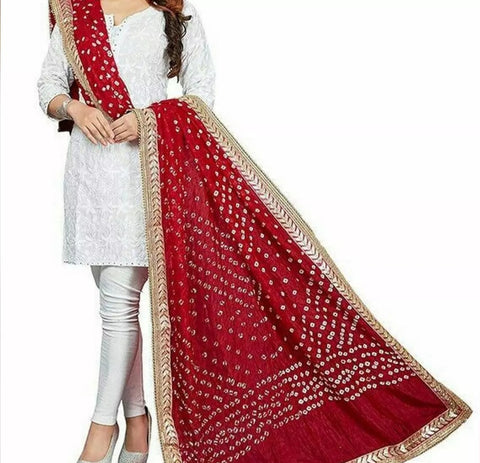 Chunri Dupatta with Gota Work.