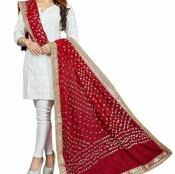 Chunri Dupatta with Gota Work.