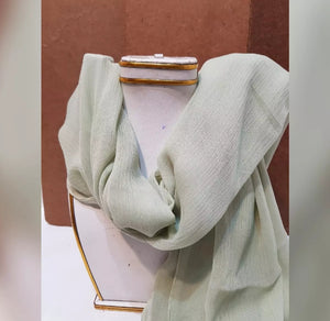 3 piece of Light Grey Chiffon Dupatta.