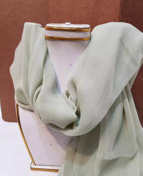 3 piece of Light Grey Chiffon Dupatta.