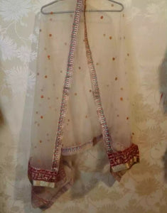 3 piece of pink color Embroidery fancy Dupatta.