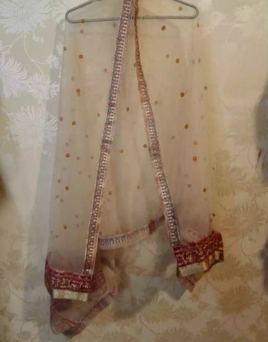 3 piece of pink color Embroidery fancy Dupatta.