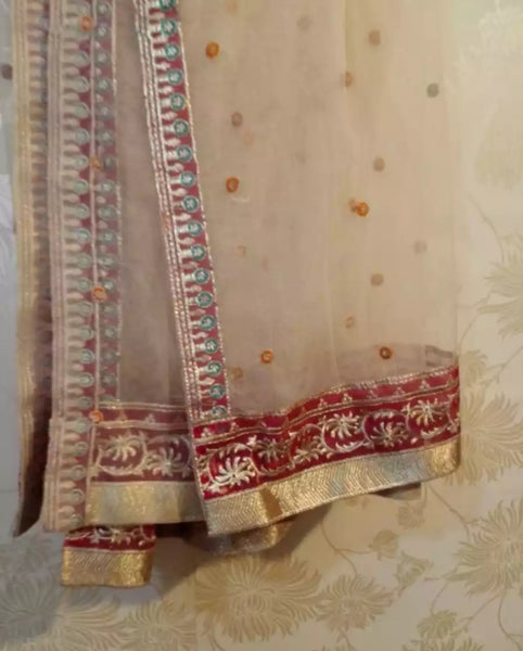 3 piece of pink color Embroidery fancy Dupatta.