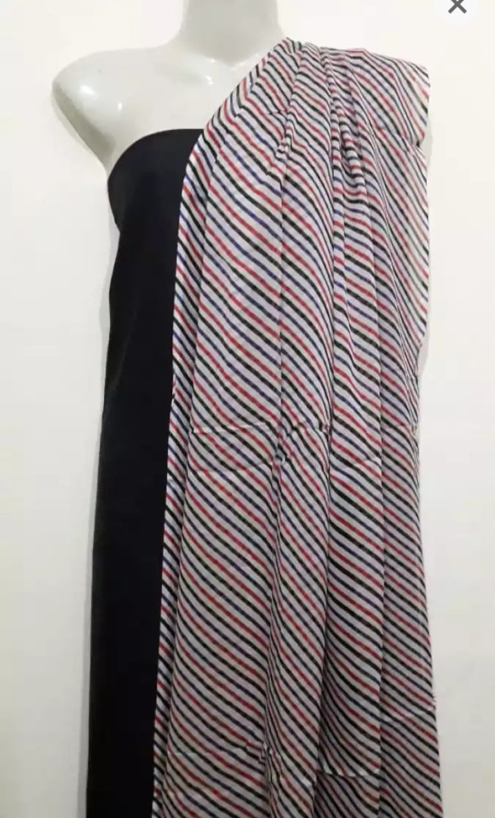 3 piece of print Crepe Dupatta for women.