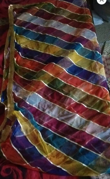 Net Gota Work & Multi Dupatta.