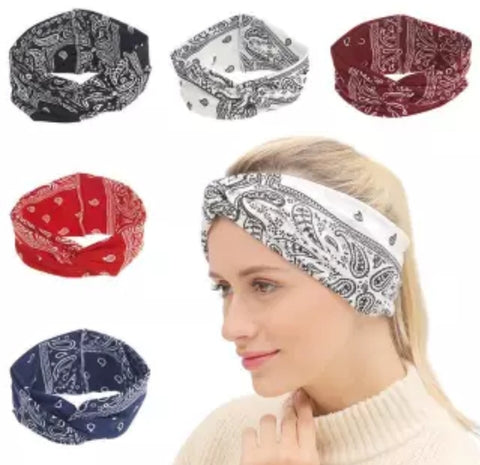 6 piece of Bohemian Ethnic Style Unisex Bandana Headband.