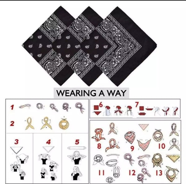 6 piece of Trending paisley bandana scarf.
