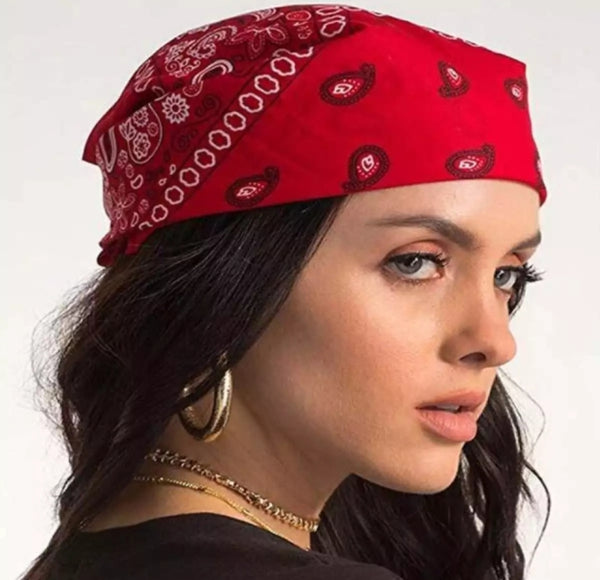 6 piece of Trending paisley bandana scarf.