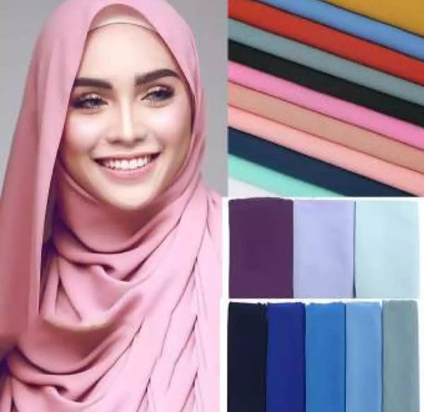 3 piece of Multiple colors Chiffon Scarf.