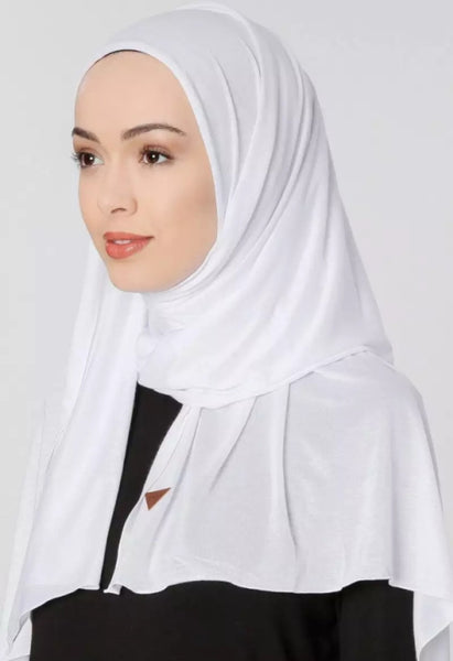 3 piece of White Super Jersey plain Scarf.