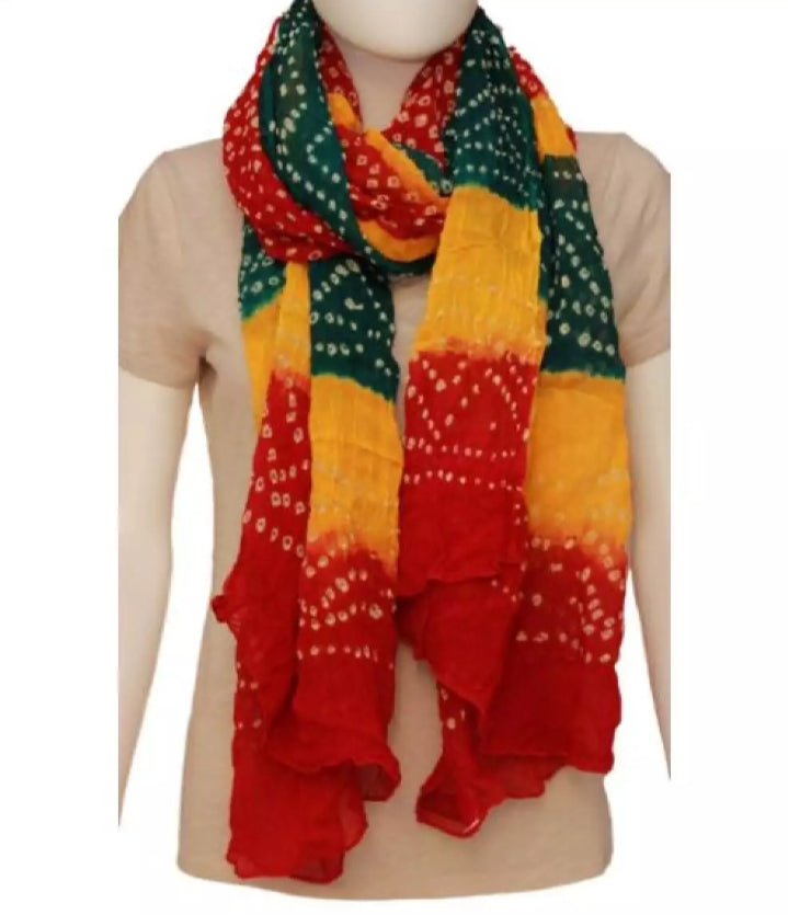 Tie and Dye Chiffon Scarf- Chiffon Dupatta.