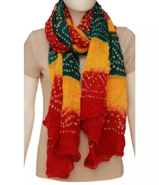 Tie and Dye Chiffon Scarf- Chiffon Dupatta.