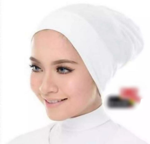 6 piece of Plain white muslim headscarf inner Hijab cap.