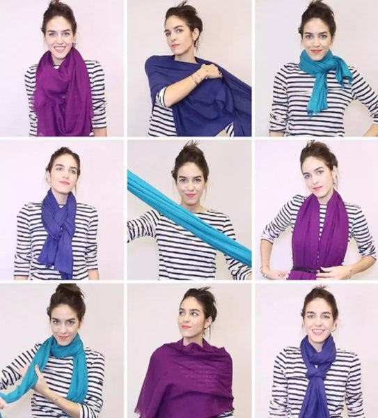 5 piece of plain winter scarf for unisex.
