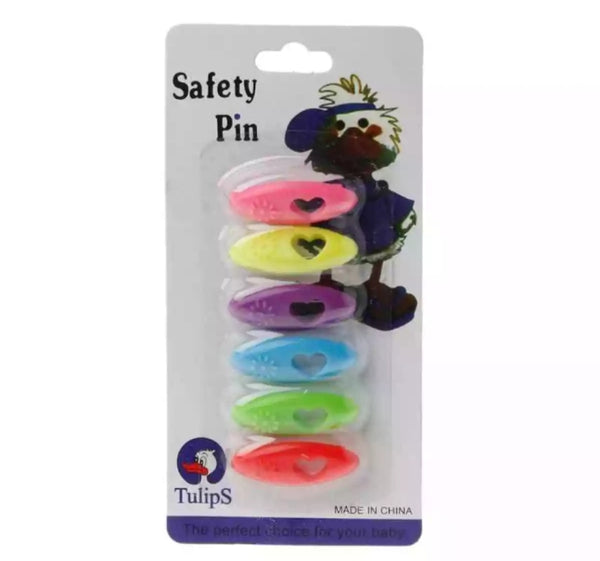 12 pcs of scarf and safety pins.