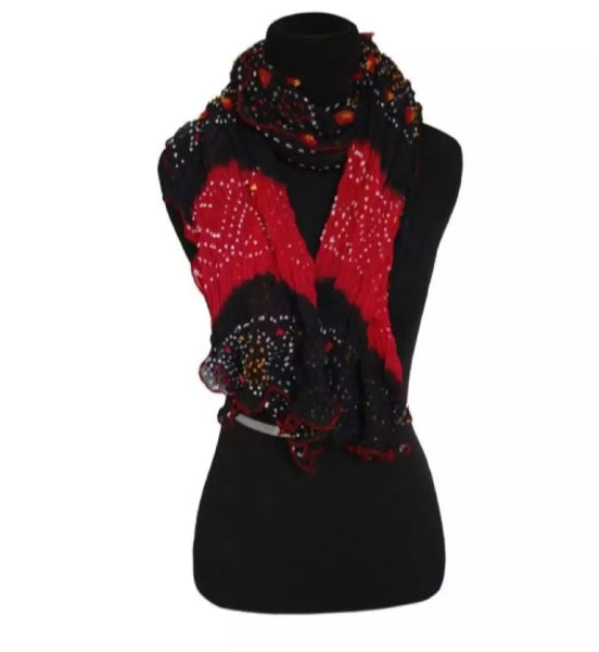 Tie and dye Chiffon scarf. Chiffon Dupatta.
