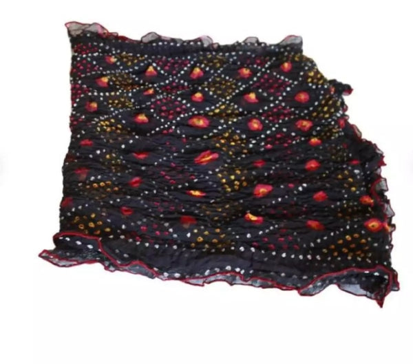 Tie and dye Chiffon scarf. Chiffon Dupatta.