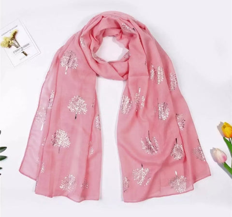 Woman winter cute tree print Scarf.