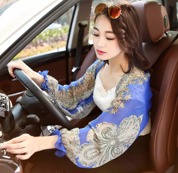 Girls outdoor Riding Fashion Chiffon.