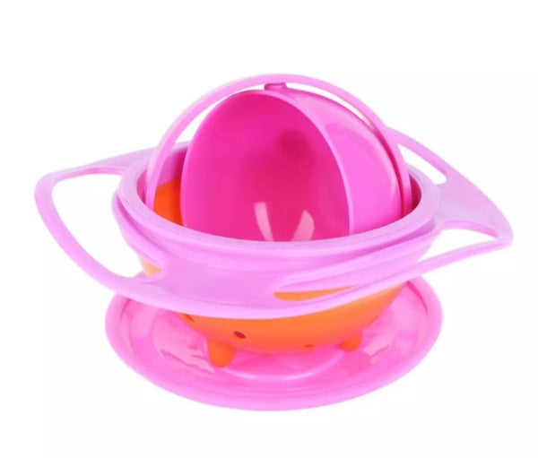 Magic Gyro Bowl 360 Rotate Spill proof infant toddler training feed bowls.